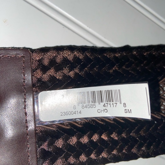 Jessica Simpson New Ladies Size S Brown Fabric Belt 3.25" Wide Total Length 40" - Picture 4 of 6